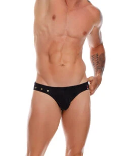 1023 CARIBE SWIMWEAR BIKINI THONG BLACK