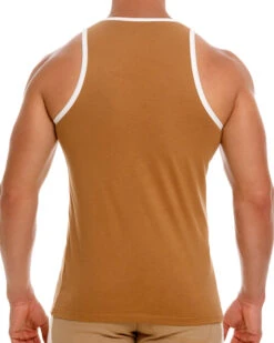 2138 VARSITY TANK TOPBROWN -Jor Ropa Interior Tienda 2138 VARSITY TANK TOP BROWN 3
