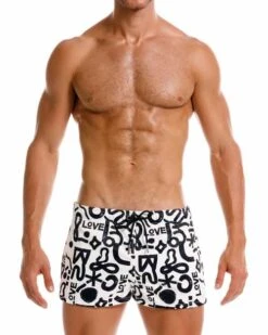 2208 LOVE MINI SHORT PRINTED